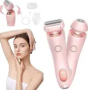 Duskofficial Razor, Dusk Official Electric Razor, Dusk Official Shaver, The Glide Pro 3.0 Razor, Brazilian Shaver, 2 In 1 Electric Shaver Razors for Women, Women's Trimmers (Pink)