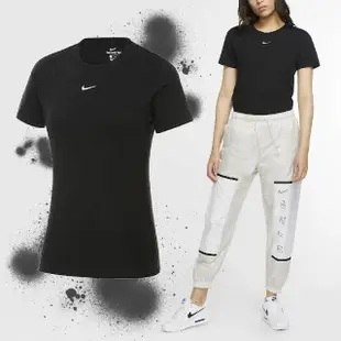 【NIKE 耐吉】短袖 NSW Tee 女款 黑 短T 純棉 上衣 舒適 基本款 小Logo 小勾(CZ7340-011)