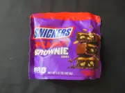 (1) Bag Snickers Candy Bars Peanut Brownie Squares 6.61 Oz Yummy! ^