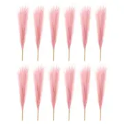 12 Pcs 17 Inch Faux Pampas Grass Artificial Boho Decor Dark Pink