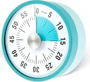 60 Minute Visual Timer, Timer for Kids Desk, Silent Time Management Tool, Oversize Classroom Visual Timer, Mechanical Kitchen Timer Clock for Home, School, or Work (Green)