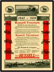 1919 Russell Tractors & Threshers New Metal Sign: Large Size: 12 x 16"