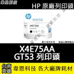 【高雄韋恩科技】HP X4E75AA GT53 黑色噴頭 500，515，615，725，755，795