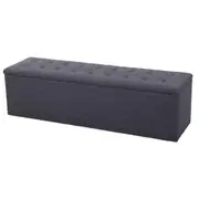 Extra Large Jasper Storage Ottoman Blanket Box Velvet Grey