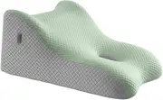 Generic Cushion Wedge Pillow Support Memory Foam Trendy Versatile Face Down Pillow Bed Pillow for Reading Chin and Neck Support, Green Light Gray