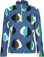 [REGATTA] Womens Orla Kiely Half Zip Pullover Fleece, Elm Leaves Teal, 6