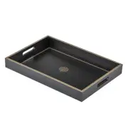 Ashdene Black Tea Time Accessories 45cm Rectangle Serving Tray Decor Tableware