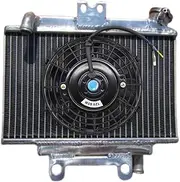 2 ROW Aluminum Radiator + Fan CR125 CR125R 1998 1999 ，Compatible With ALLOY CR 125 R