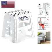 13" Folding Step Stool for Kids and Adults, Non-Slip Foldable Step Stools wit...