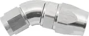Aeroflow Stepped 45 Degree End -8 Hose to -6AN Expander Hose End Silvteflon - AF572-08-06DS