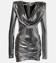 [Balmain] Balmain Draped minidress UK 8 metallic