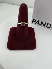 AUGUST DROPLET Authentic PANDORA Green PERIDOT Ring 191012PE New