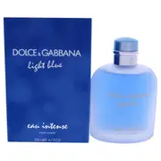 Dolce and Gabbana Light Blue Eau Intense by Dolce and Gabbana for Men - 6.7 oz EDP Spray