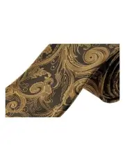 [Formalaties] Slim Tapestry Skinny Tie in Gold/Black