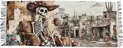 [AIXIWAWA] Cowboy Skull Women's Pashminas Scarf, Shawls Wrap Lightwight Tassel for Evening Dress Dinner Party, Multicolor