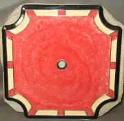 VINTAGE Ramar IND Plastic Clock Face Varying Shades of Pink Fuchsia 6" x 6"