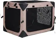 Portable Large Car Dog Seat Cushion Dog Carrier Indoor Outdoor Crate Tent for Pets Car Trunk Transport Kennel Dog Accessories(Pink 50x33x33CM)