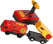 Educational Train Toy Plastic Electric Train Set Track Compatible Remote-Controlled Sensory Plaything Decorative Random