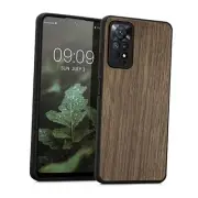 Real Wood Case Compatible with Xiaomi Redmi Note 11 Pro/Note 11 Pro dark brown