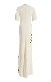 [Monique Lhuillier] Short Sleeve Bias Gown