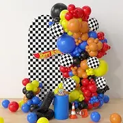 HYOWCHI Party Balloon Garland Arch Kit (Hot Theme Wheels)