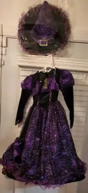 * NEW * GIRLS WITCH COSTUME ( 3PC ) SET SIZE MED. * 10-12