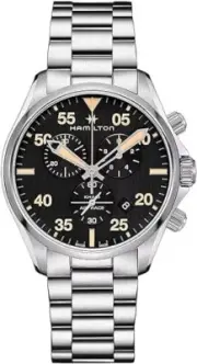 Hamilton Khaki Pilot Black Dial Stainless Steel Men's Watch H76722131