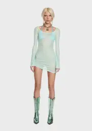 Aqua Stop And Stare Dress Set