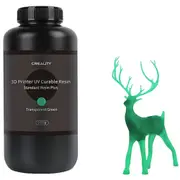Creality Standard Rigid LCD UV Resin Transparent Green, 1KG, with Plastic Bottle Compatible with 90% LCD Resin Printers, Especially Creality Printers! [3302020086]