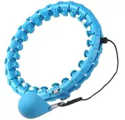 Sectional Fitness Hoola Hoop - with 24 Detachable Knots (Blue)