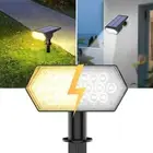 Solar Spot Lights Outdoor 2Pack,4 Lighting Modes,Cool White and Warm White 2 ...