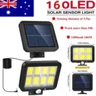160 LED COB Solar Flood Wall Lights Garden Security Spotlight Motion Sensor Lamp