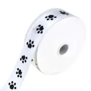 ESC05 Puppy Paw Print Pattern Ribbon, 7/8-inch, 5-yard