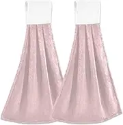 Sand Beige Kitchen Hand Towels with Hanging Loop Absorbent Oven Towel Set of 2, Custom Cute Kitchen Towel Decorative 18.2 x 14 Inch