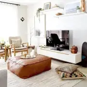 Boho New Wonderful Moroccan Pouffe Leather Brown Footstool Handmade