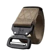 Mens Canvas Outdoor Tactical Belt Heavy Duty Army Waist Web Strap Waistband Hot