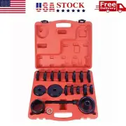 23pcs Front Wheel Bearing Press Kit Removal Adapter Puller Pulley Tool Case