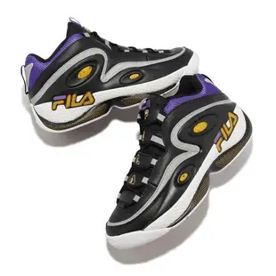 Fila 籃球鞋 Grant Hill 3 男鞋 黑 黃 皮革 緩衝 完美先生 運動鞋 斐樂 1BM01290043