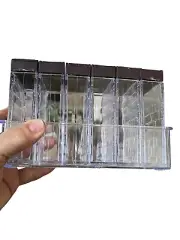 6 Pc seasoning plastic racks spice rack shaker condiment jars with tray
