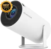 Mini Projector 4K 1080P WiFi6 BT5.0 Android 11 Auto Correct 180° Outdoor White