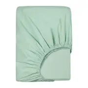 LINENOVA Premium 100% Cotton Fitted Sheet(King,Sage Green)