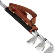 TOURBON Lightweight Canvas Golf Club Carrier Sleeves Bag with Shoulder Strap