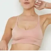 We Are HAH Size M Cami BrHAH Long Line Bra Scoop Neck Copper Rose NEW