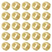 50Pcs Brass Compression Sleeves Ferrules Brass Ferrule Fitting for 1/2" OD Tube