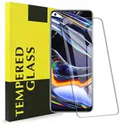 [1 PACK] Realme 7 Pro Clear Full Cover Tempered Glass Screen Protector Guard - Case Friendly