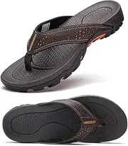 DOLLERGO Mens Sport Flip Flops Comfort Casual Thong Sandals Outdoor
