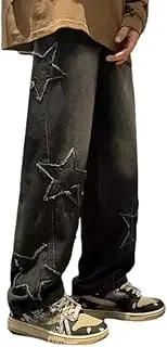 [CYee] Grunge Baggy Jeans Y2K Emo Alt Cargo Pant Star Patchwork Fairycore Demin Cloting Jogger Hiphop Gothic Tripp Streetwear