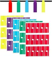 Self Adhesive Cable Label,H HOME-MART 15 Sheets (450 Labels) Colorful Cord Labels Can Write On,Self Adhesive Wire Labels Printable A4 Sheet for Laser Printer and Handwriting Cable Organize,5 Color