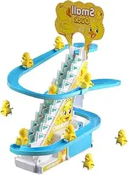 Duck Sliding Toys - Small Duck Climbing Stairs Toy | Slide Roller Coaster Toys, Duck Slide Bath Toy, Toddler Bath Toys Bath Track Game, Shower Water Toys for Kids 3 4 5 6 Year Olds Boys Girls