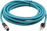 M12 4 Pin D-Coded D Code Male to RJ45 Male High Flex Cat5e Cog-nex Industrial Camera Ethernet Shielded Cable(1m)